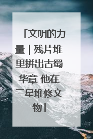 文明的力量｜残片堆里拼出古蜀华章 他在三星堆修文物