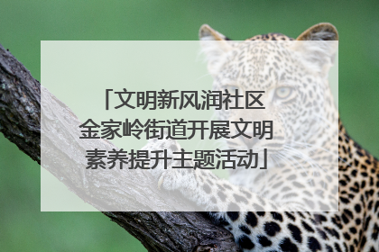 文明新风润社区 金家岭街道开展文明素养提升主题活动