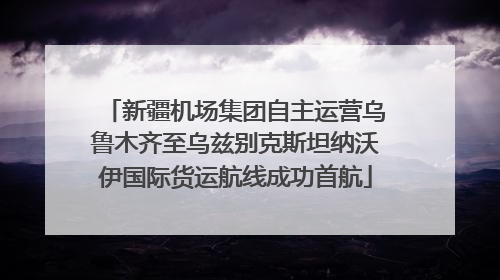 新疆机场集团自主运营乌鲁木齐至乌兹别克斯坦纳沃伊国际货运航线成功首航