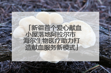 新疆首个爱心献血小屋落地阿拉尔市 海尔生物医疗助力打造献血服务新模式