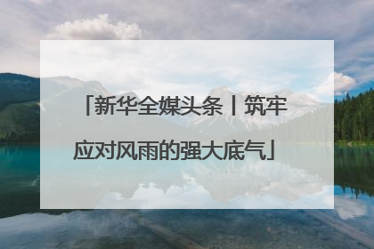 新华全媒头条丨筑牢应对风雨的强大底气