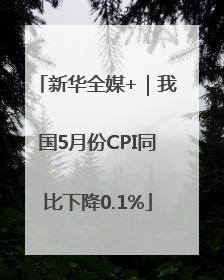 新华全媒+｜我国5月份CPI同比下降0.1%