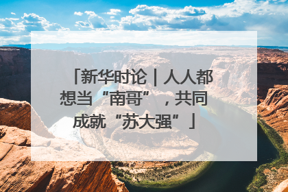 新华时论｜人人都想当“南哥”，共同成就“苏大强”