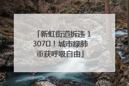 新虹街道拆违 1307㎡！城市绿肺重获呼吸自由