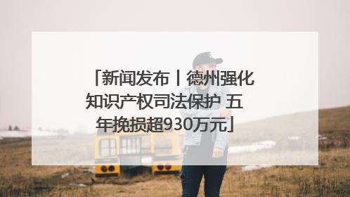 新闻发布丨德州强化知识产权司法保护 五年挽损超930万元