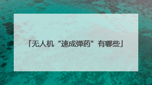 无人机“速成弹药”有哪些