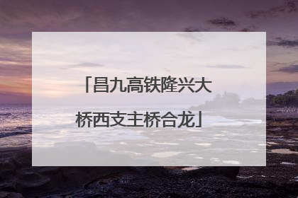 昌九高铁隆兴大桥西支主桥合龙