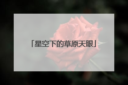 星空下的草原天眼