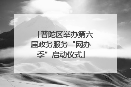 普陀区举办第六届政务服务“网办季”启动仪式