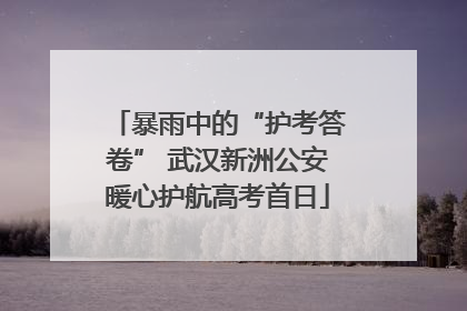 暴雨中的“护考答卷” 武汉新洲公安暖心护航高考首日