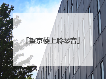 望京楼上聆琴音