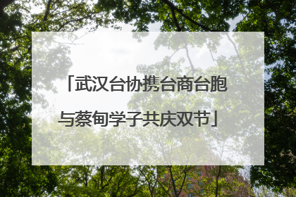 武汉台协携台商台胞与蔡甸学子共庆双节