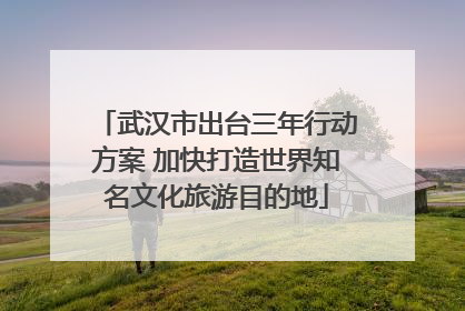 武汉市出台三年行动方案 加快打造世界知名文化旅游目的地