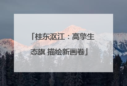 桂东沤江：高擎生态旗 描绘新画卷