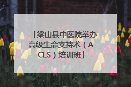梁山县中医院举办高级生命支持术（ACLS）培训班