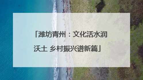 潍坊青州：文化活水润沃土 乡村振兴谱新篇