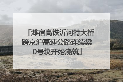 潍宿高铁沂河特大桥跨京沪高速公路连续梁0号块开始浇筑