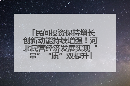 民间投资保持增长 创新动能持续增强！河北民营经济发展实现“量”“质”双提升
