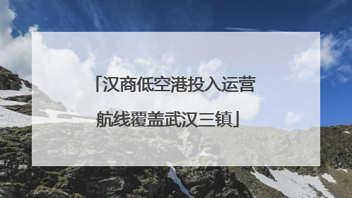 汉商低空港投入运营 航线覆盖武汉三镇