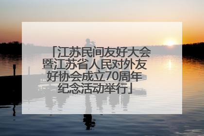 江苏民间友好大会暨江苏省人民对外友好协会成立70周年纪念活动举行