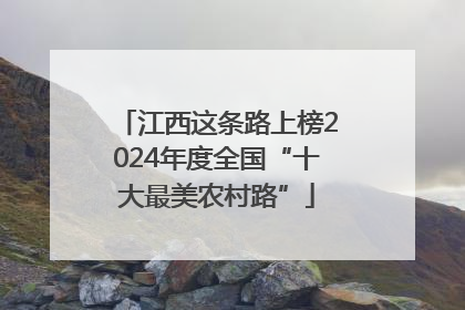 江西这条路上榜2024年度全国“十大最美农村路”