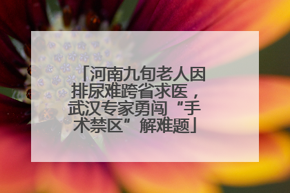 河南九旬老人因排尿难跨省求医，武汉专家勇闯“手术禁区”解难题