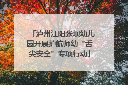 泸州江阳张坝幼儿园开展护航师幼“舌尖安全”专项行动