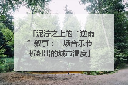 泥泞之上的“逆雨”叙事：一场音乐节折射出的城市温度