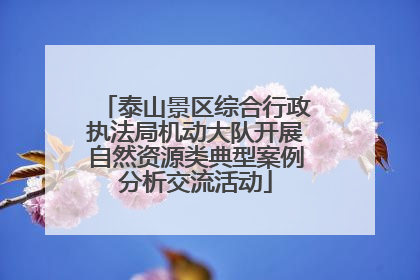 泰山景区综合行政执法局机动大队开展自然资源类典型案例分析交流活动