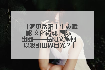 洞见岳阳丨生态赋能 文化铸魂 国际出圈——岳阳文旅何以吸引世界目光？