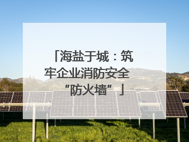 海盐于城：筑牢企业消防安全“防火墙”