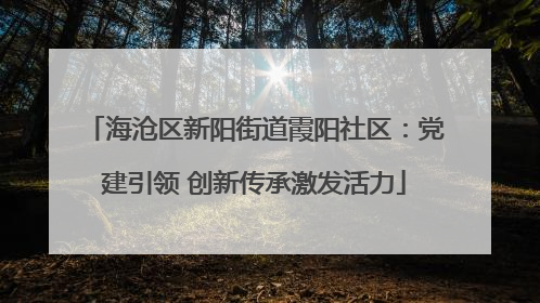 海沧区新阳街道霞阳社区：党建引领 创新传承激发活力