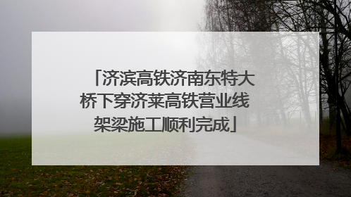 济滨高铁济南东特大桥下穿济莱高铁营业线架梁施工顺利完成