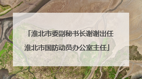 淮北市委副秘书长谢谢出任淮北市国防动员办公室主任