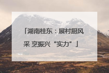 湖南桂东：展村厨风采 烹振兴“实力”