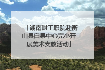 湖南财工职院赴衡山县白果中心完小开展美术支教活动