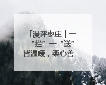 漫评枣庄｜一“拦”一“送”皆温暖，柔心善意映枣城