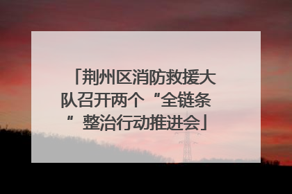 荆州区消防救援大队召开两个“全链条”整治行动推进会