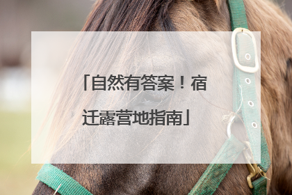 自然有答案！宿迁露营地指南