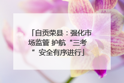 自贡荣县：强化市场监管 护航“三考”安全有序进行