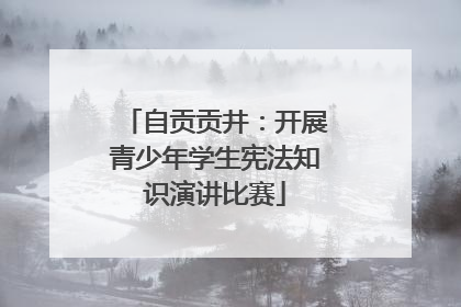自贡贡井：开展青少年学生宪法知识演讲比赛