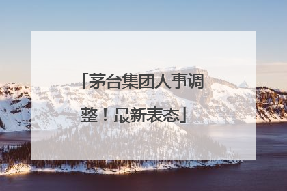 茅台集团人事调整！最新表态