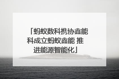 蚂蚁数科携协鑫能科成立蚂蚁鑫能 推进能源智能化