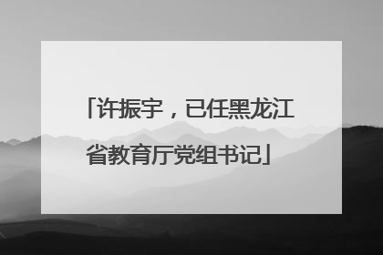 许振宇，已任黑龙江省教育厅党组书记