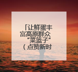 让鲜蛋丰富高原群众“菜篮子”（点赞新时代）