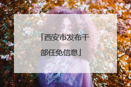 西安市发布干部任免信息