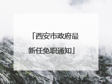 西安市政府最新任免职通知
