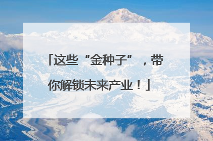 这些“金种子”，带你解锁未来产业！