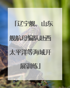 辽宁舰、山东舰航母编队赴西太平洋等海域开展训练