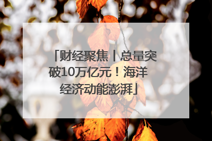 财经聚焦丨总量突破10万亿元！海洋经济动能澎湃